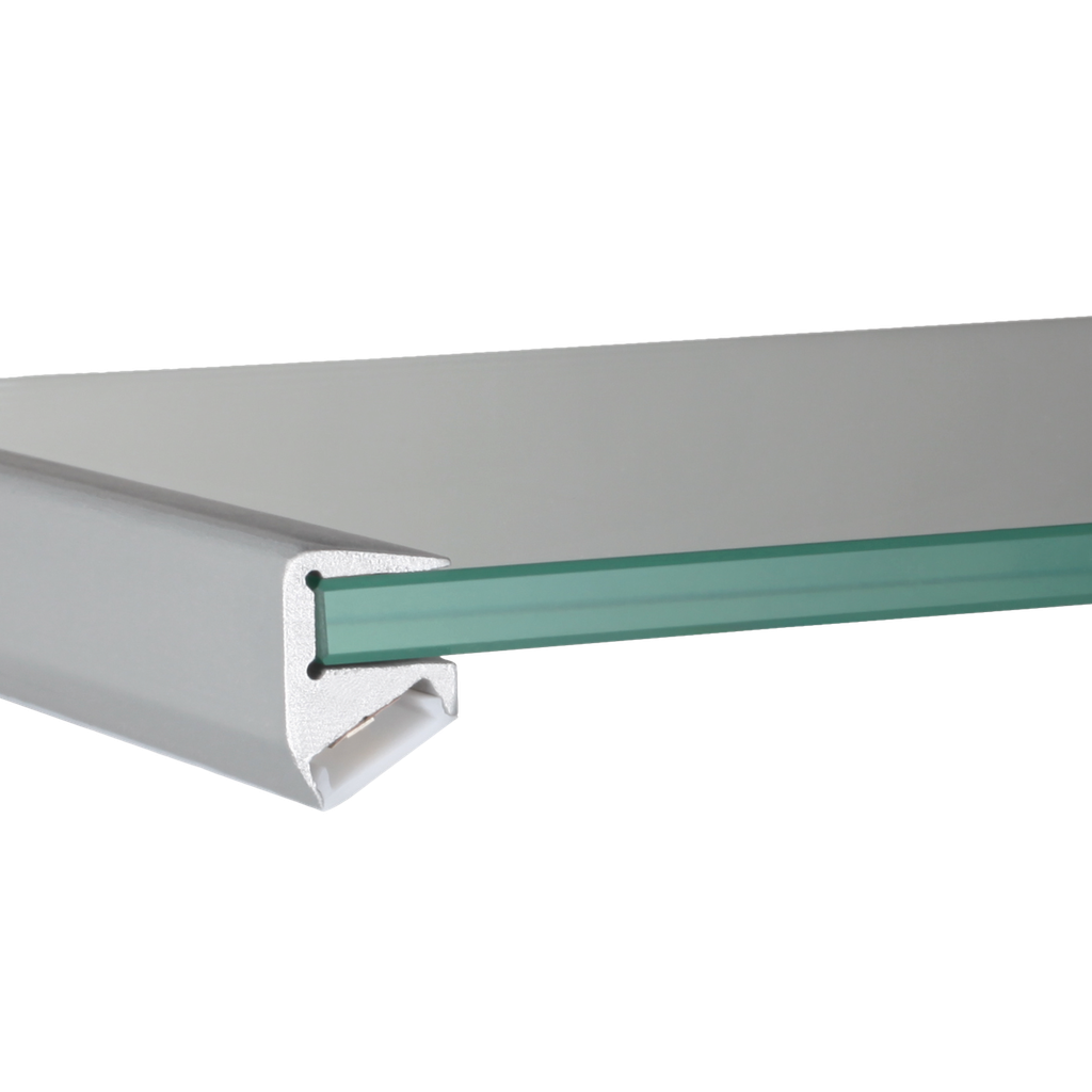 LED-Profil Aluminium S-Line Glass 8mm, 14 mm breit