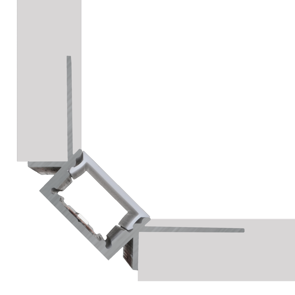 LED-Profil Aluminium M-Line Drywall Corner Internal 24mm breit