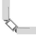 LED-Profil Aluminium M-Line Drywall Corner Internal 24mm breit