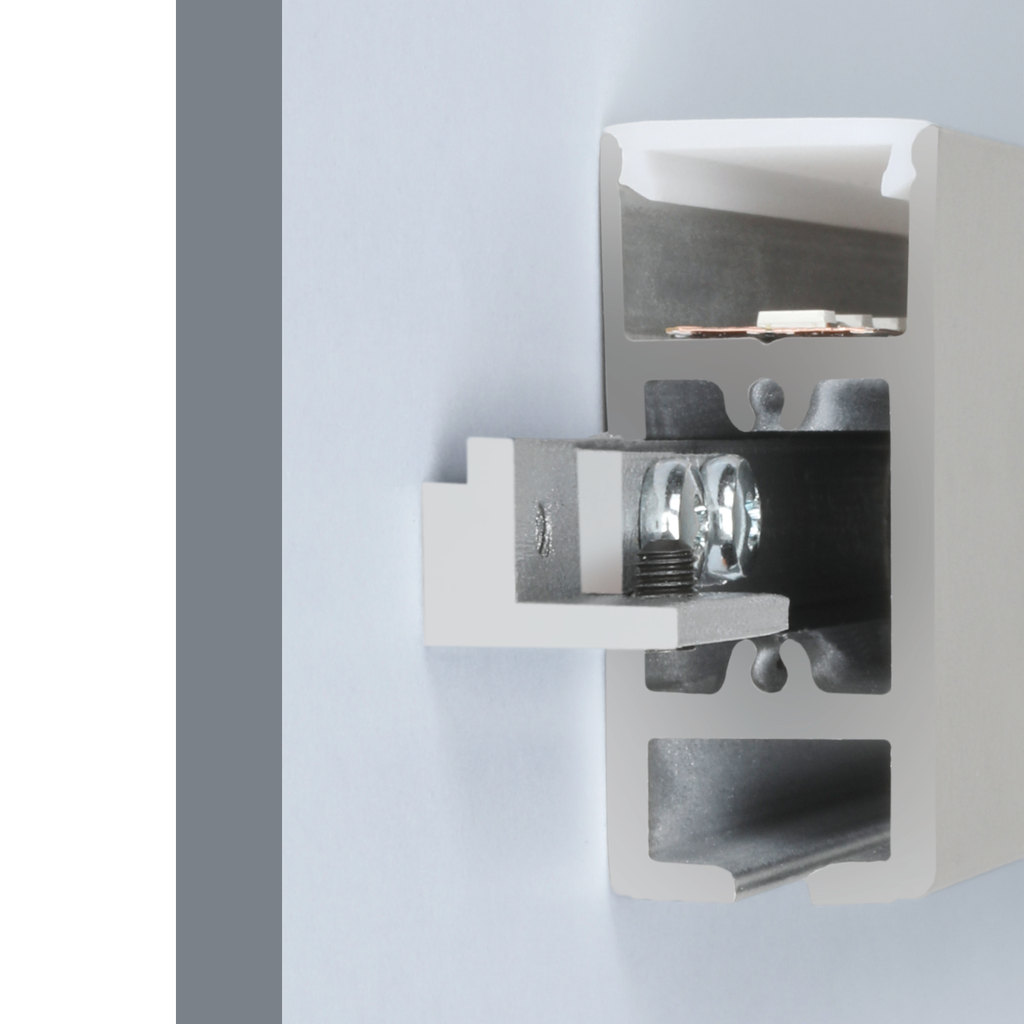 Montage-Profil für S-Line Gallery 1,96m, Aluminium | silber