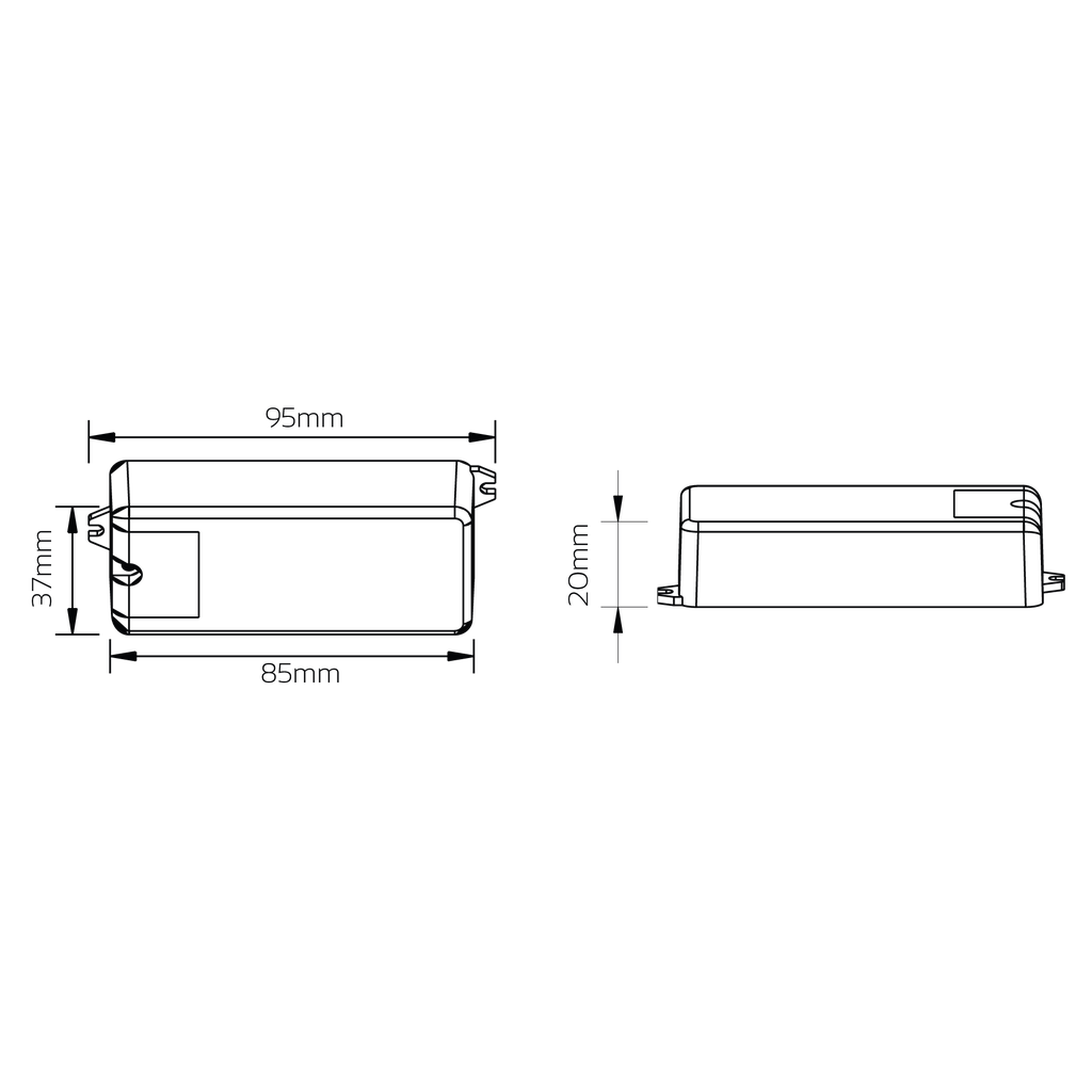 Funk Controller Mini Single Color, PWM 12V - 36V, 1x 8A - für LED-Lichtbänder | weiß