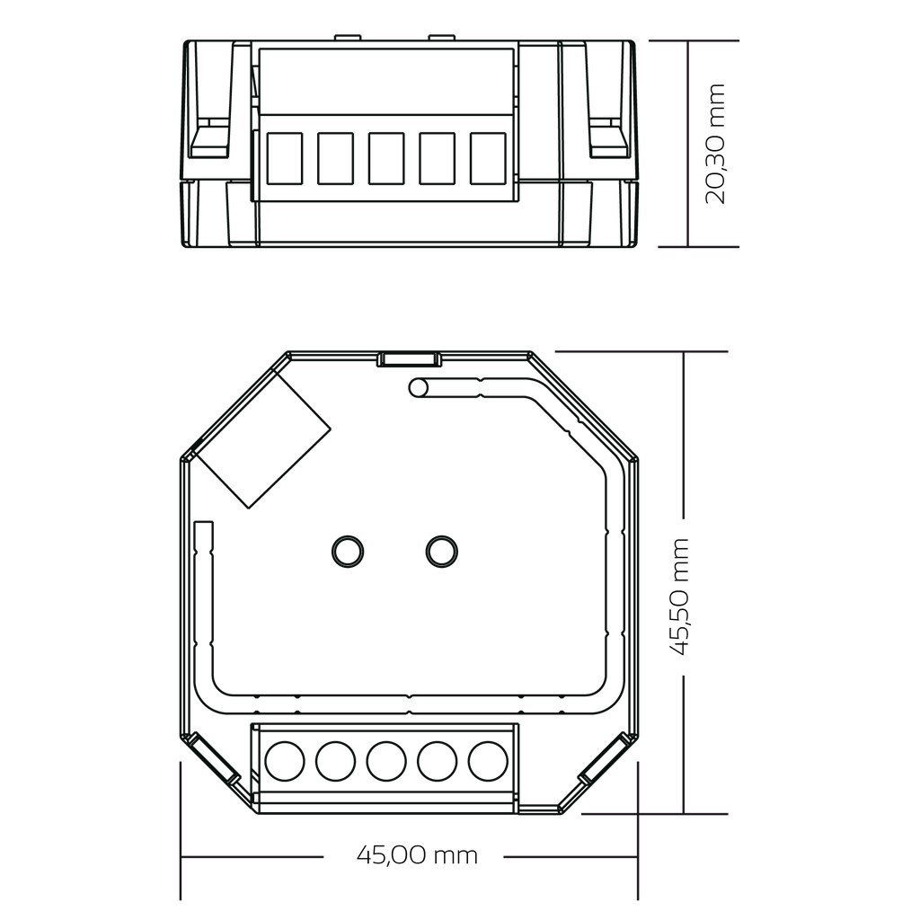 230V Funk Set: Dimm-Aktor + Hand-Fernbedienung Mini