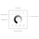 Zigbee 3.0 Wand-Dimmer Touch - Plexiglas Oberfläche