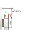 LED-Trockenbauprofil SNL Flex, 2m lang, für Rundungen mit Sichtschenkel für direkten Anschluss an Bauteile (Circum 21)