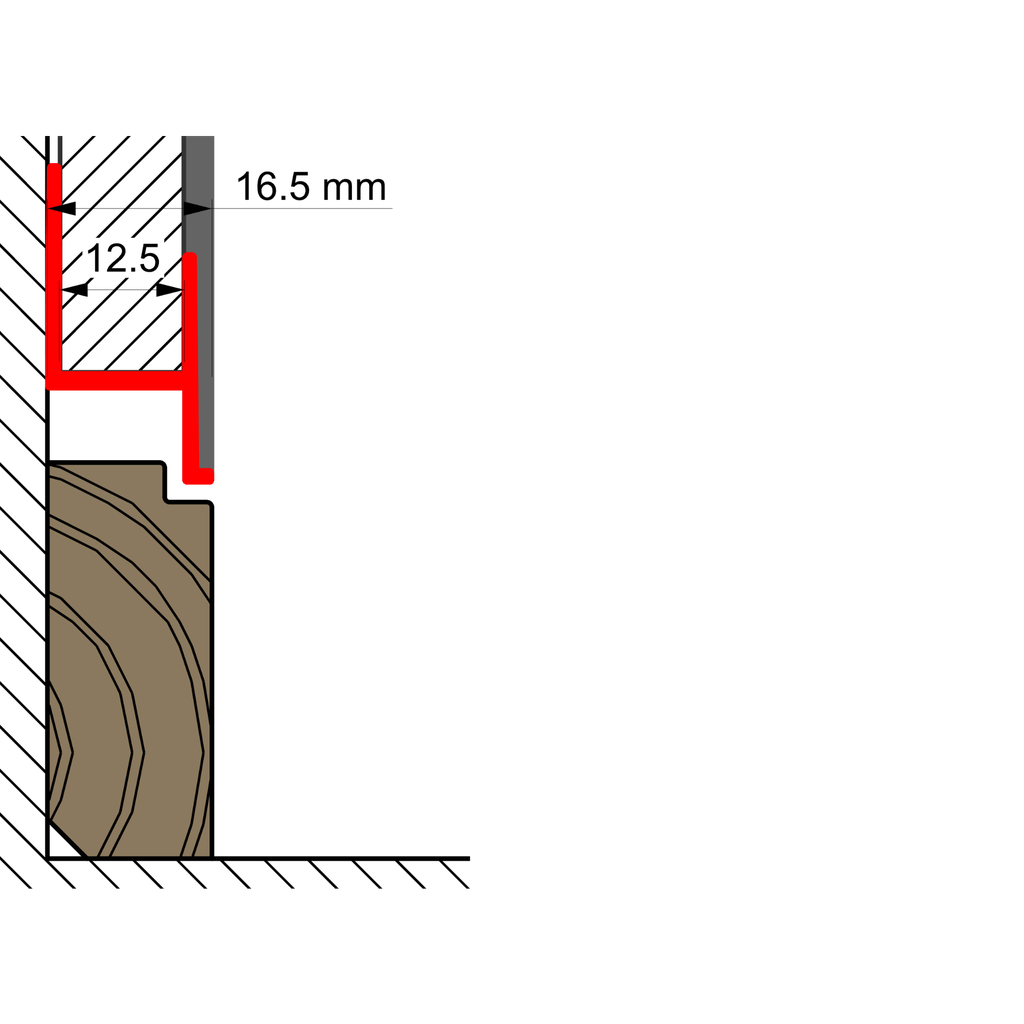 LED-Trockenbauprofil ADP KU 09, 2m lang, aus Kunstoff