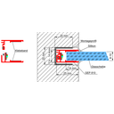 Aluminium Halteprofil GEP 810 für Glasscheiben, 2m lang