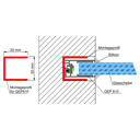 Aluminium Halteprofil GEP 810 für Glasscheiben, 2m lang