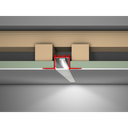 Lineares Aluprofil L 24, 2m lang, zum verdeckten Einbau in Wand- und Deckenflächen