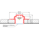 Lineares Aluprofil M 28, 2m lang, Montage- / Halte- Profil für das M24 Aluprofil