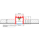 Lineares Aluprofil M 24, 2m lang, zum Bau schmaler Lichtlinien in Gipskartonwände und -decken in Verbindung mit dem M 28 Profil