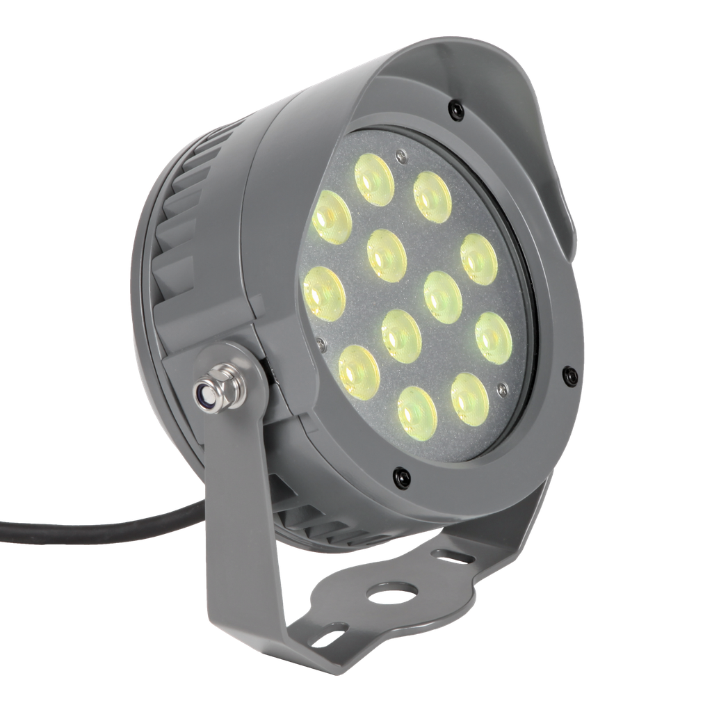 Außenstrahler RGB SPOT LIGHT TRILED, 25°, 12x 2 Watt, 36W, 24V (common cathode), IP65 | Grau