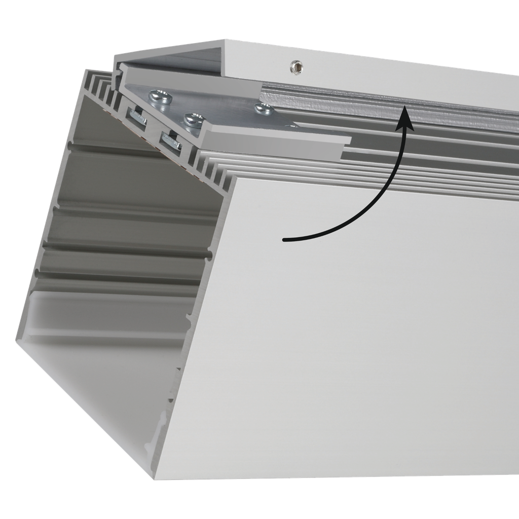 Profil für die Deckenmontage, nutzbar mit XL-Line Typ 24 | Aluminium