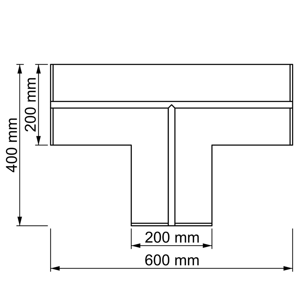 Paneel T-Element als Modul-Fertigteil  mit integriertem Aluminium-Profil, Gips 12,5mm