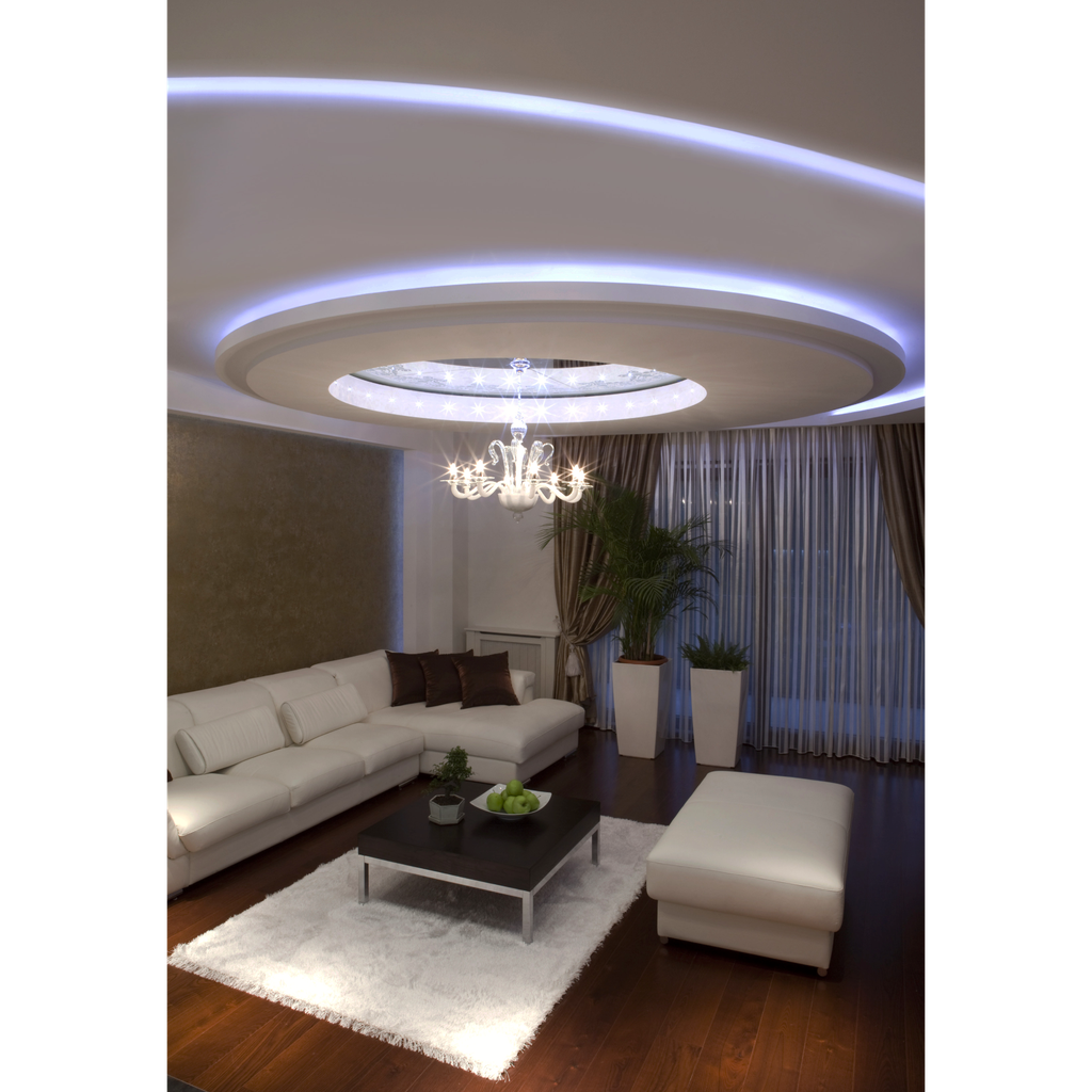 LED-Trockenbauprofil DSL Flex, 2m lang, für schwebende Flächen mit runden Konturen