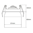 LED-Einbaustrahler CUP, 200-240V, 10W dimmbar per Phasen-AB-schnitt