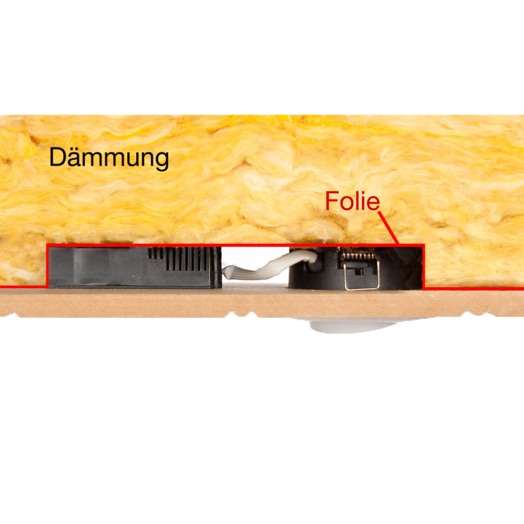 LED-Einbaustrahler CUP, 200-240V, 10W dimmbar per Phasen-AB-schnitt