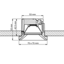 LED-Einbaustrahler SQUARY, 230V, 9W dimmbar per Phasen-AB-schnitt