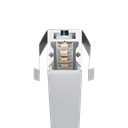 Trimless-Clip für den randlosen Einbau von Standard 24 Profilen der Serie L-Line, S-Line und M-Line | silber