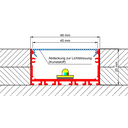 Aluprofil PEP 23-3, für den Bau schmaler Lichtlinien in Gipskartonwänden und -decken, 2m lang | silber eloxiert