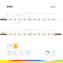 LED-Lichtband Color &amp; White, 24V, 14,4W, 12mm breit - RGBW (3+1)