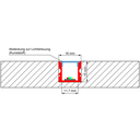 Aluprofil AU-Hoch, für den Möbel- und Küchenbau, 2m lang