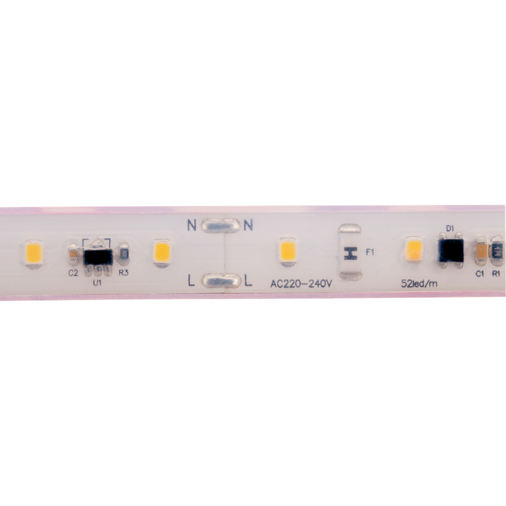 LED-Lichtband Hi-volt, Ra 80+, 5.3W/m, IP67, 14mm breit, ohne Treiber direkt an 230V