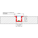 Aluprofil ET-Hoch, für den Möbel- und Küchenbau, 2m lang