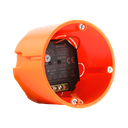 Hohlwanddose 60mm tief, ø68mm, zum Einbau von Schaltern und Aktoren, 1-fach | Orange