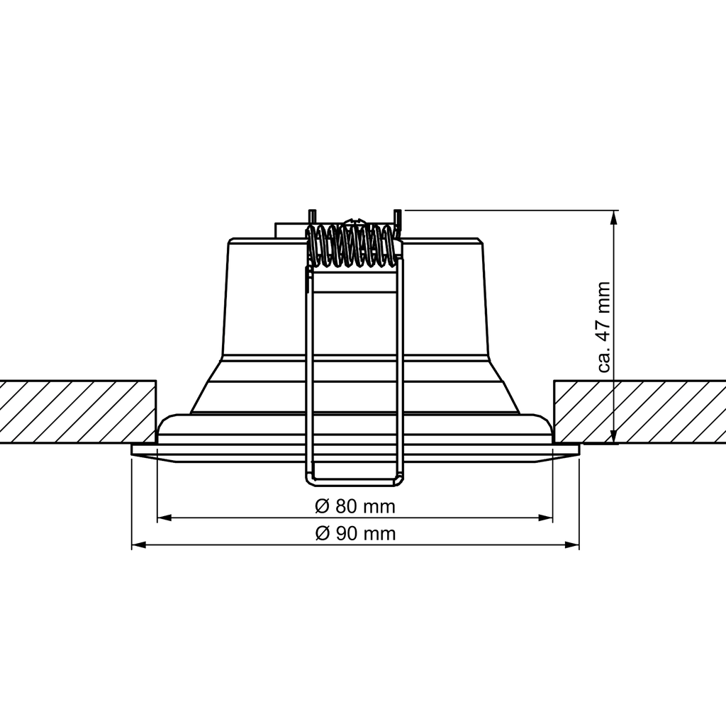 LED-Einbaustrahler One Soft, 200-240V, 8W dimmbar per Phasen-AB-schnitt