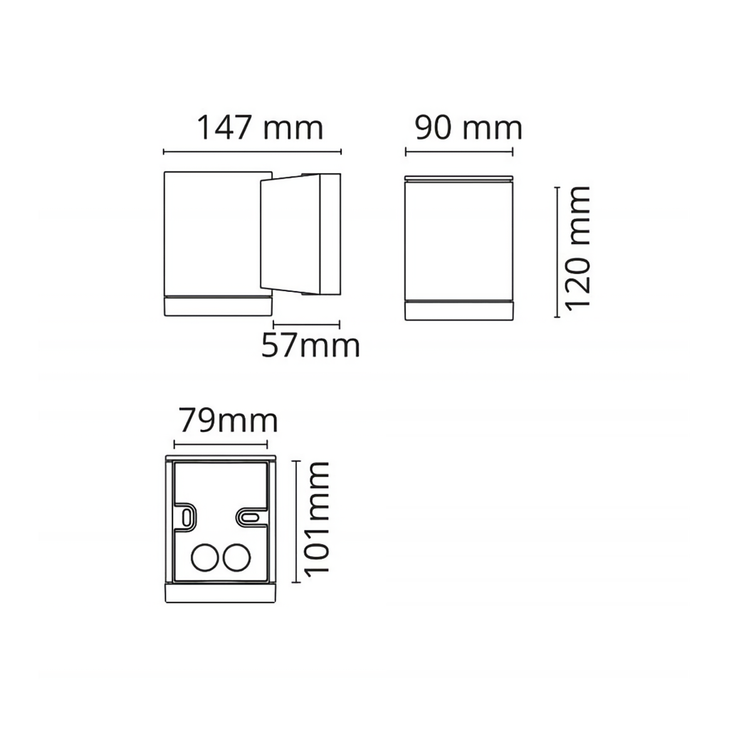 LED-Wandanbauleuchte 3000K