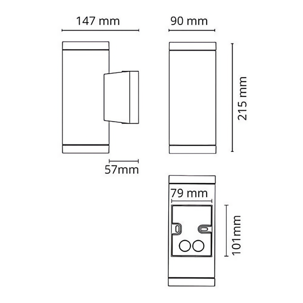 LED-Wandanbauleuchte 3000K