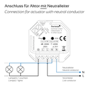 Zigbee 3.0 Aktor Mini für Taster, 200W / 400W für 230V Lampen | Schwarz