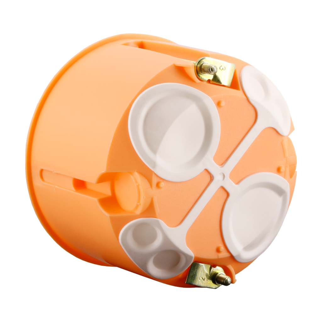 Hohlwanddose luftdicht für den Unterputz, ø68mm, zum Einbau von Schaltern und Aktoren, 1-fach | Orange