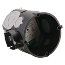 Verbindungsdose tief 66mm, luftdicht für den Unterputz, ø60mm, zum Einbau von Schaltern und Aktoren, 1-fach | Schwarz