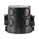 Verbindungsdose tief 66mm, für den Unterputz, ø60mm, zum Einbau von Schaltern und Aktoren, 1-fach | Schwarz