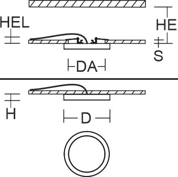 LED Aufbau-Panel TRIXY rund, 9W-15W, 3000K-4000K, Deckenausschnitt einstellbar | weiß