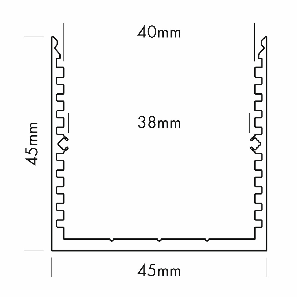 LED-Profil Aluminium PS-Line Standard Skizze