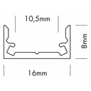 LED-Profil Aluminium SU-Line Low 16mm breit