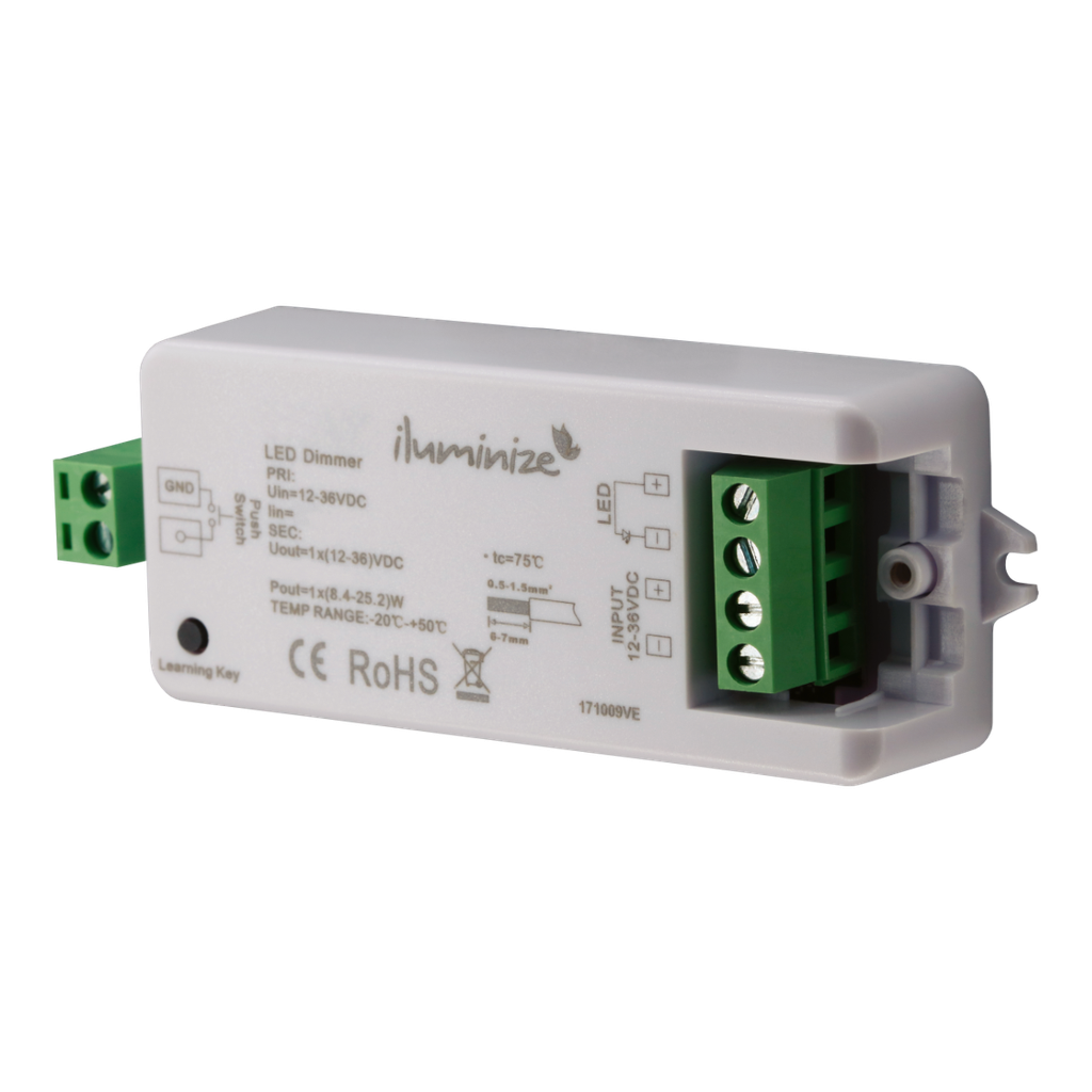 Funk Controller Mini Single Color, PWM Konstantstrom (12V - 36V), 1 Kanal - für LED-Spots | weiß
