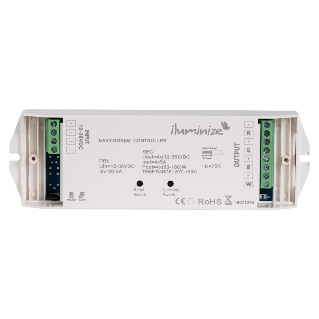 Funk &amp; Wifi Universalcontroller PWM 12V - 36V, 4x 5A - für LED-Lichtbänder | weiß