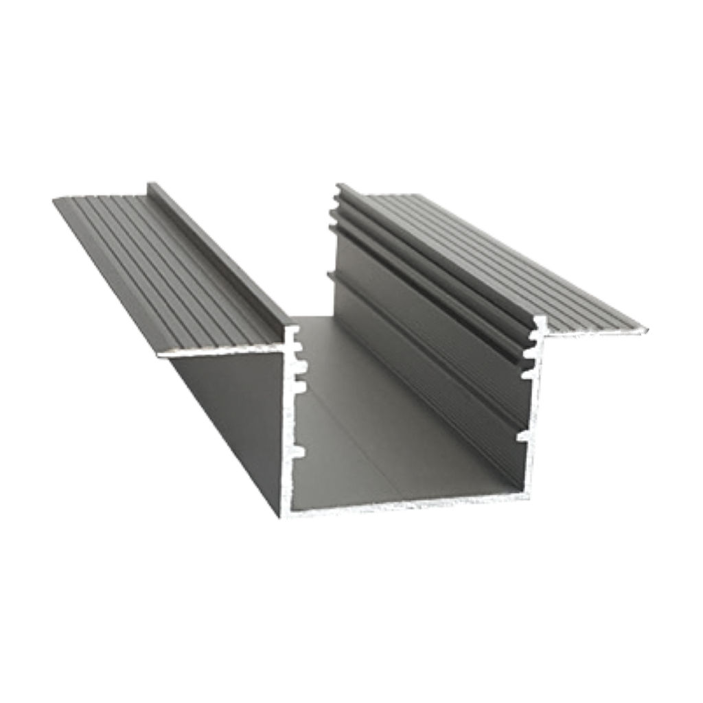 Aluprofil V30-Hoch, für den Bau schmaler Lichtlinien in Gipskartonwänden und -decken, 2m lang | silber eloxiert