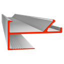 LED profile VT for LED coves, strip lights up to 12mm wide, mounting for 12.5mm plasterboard