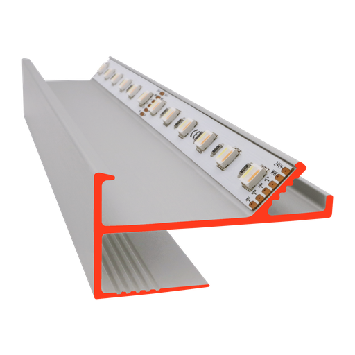 LED-Profil VT für LED-Vouten, Lichtbänder bis 12mm Breite, Aufnahme für 12,5mm Gips