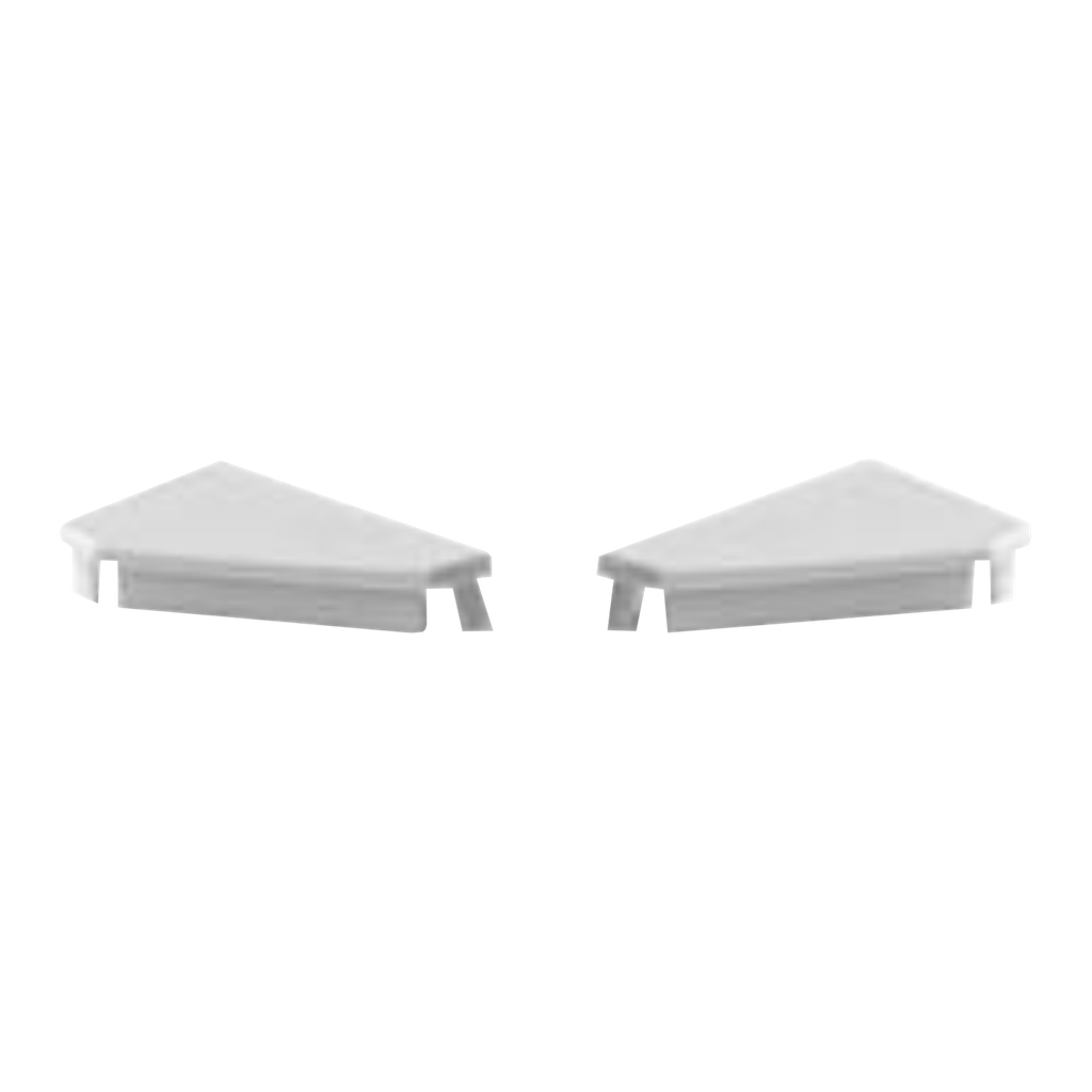 Endkappen-Set für Aluminium Eck-Profil E 30 | Grau