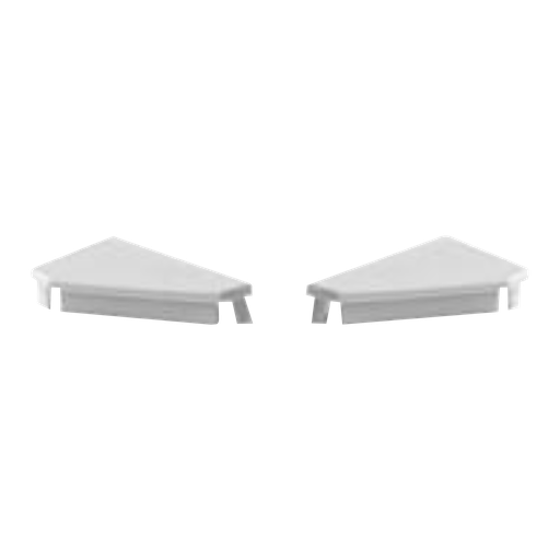 Endkappen-Set für Aluminium Eck-Profil E 30 | Grau