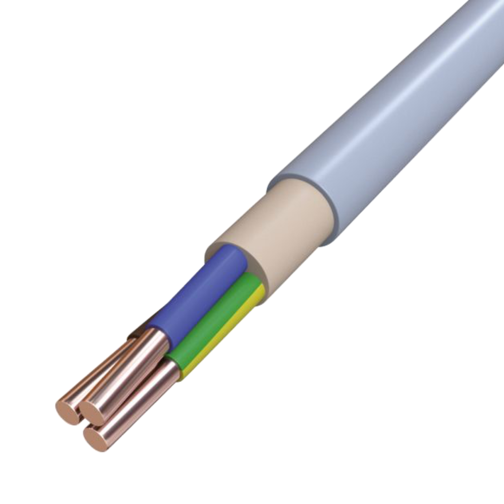 NYM-Leitung, 1,5mm², für Kabelinstallationen | grau