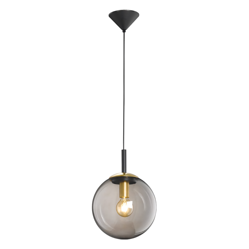 Pendant lamp Dini, 40W, IP20 | smoked glass black