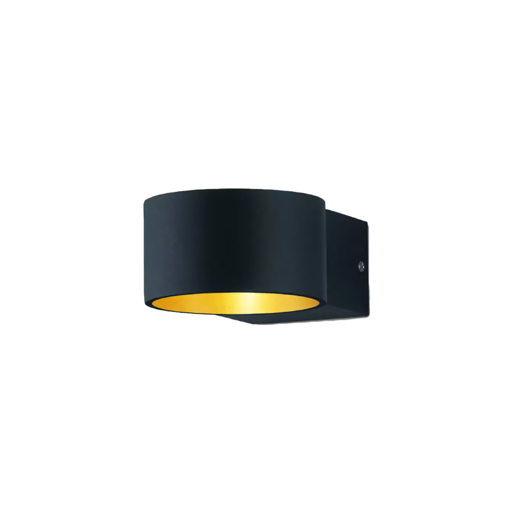 Wall mounted luminaire LACAPO, LED 5W, 3000K | black/gold