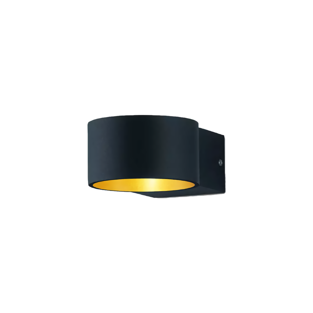 Wandanbauleuchte LACAPO, LED 5W, 3000K | Schwarz/Gold