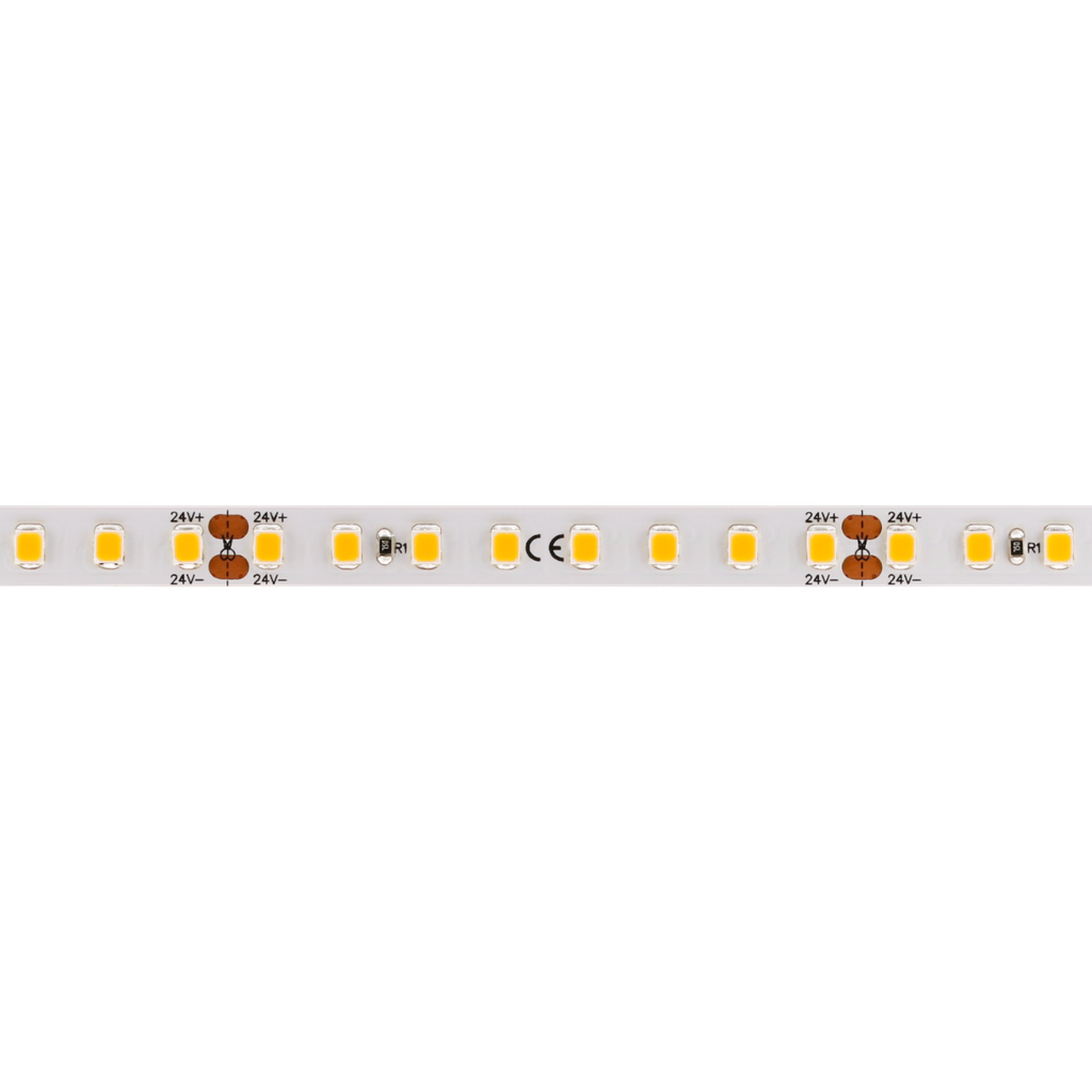 LED strip light White Eta 128, 8.7W/m, 8mm/10mm (with IP67), 24V - high efficiency